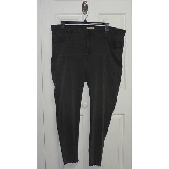 Madewell Women's High-Rise Raw Hem Skinny Jeans in Kerns Wash Black 42W $128 - Picture 5 of 8